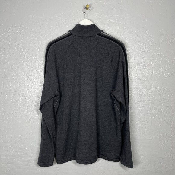 Icebreaker Men XL Dark Gray 320 1/4 Zip Sweater Merino Wool - Picture 6 of 11